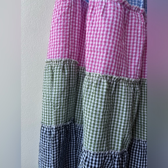 Strapless Gingham Midi Dress - Picture 3 of 5